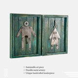 Toilet Sign Boards Madeup Of Recycled Wood