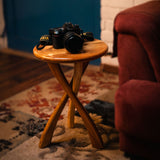 Natural Acacia Wood Side Table