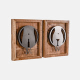 Toilet Sign Boards Madeup Of Rough Natural Mango Wood