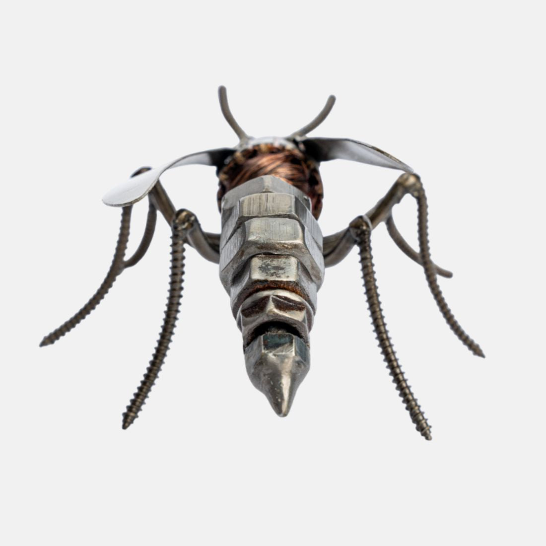 Paper Weight Madeup Of Recycled Bolts In A Shape Of Wasp