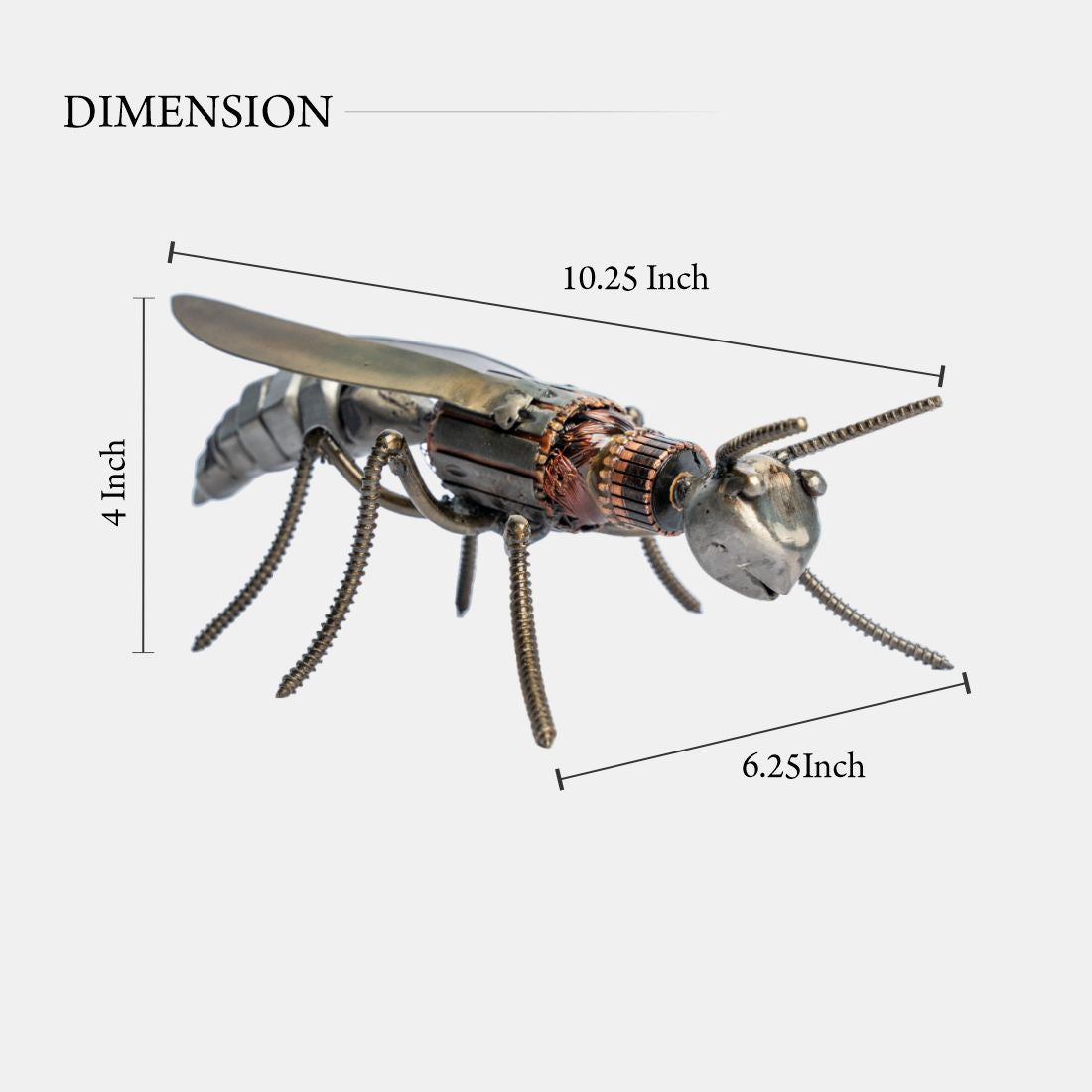 Paper Weight Madeup Of Recycled Bolts In A Shape Of Wasp