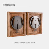 Toilet Sign Boards Madeup Of Rough Natural Mango Wood