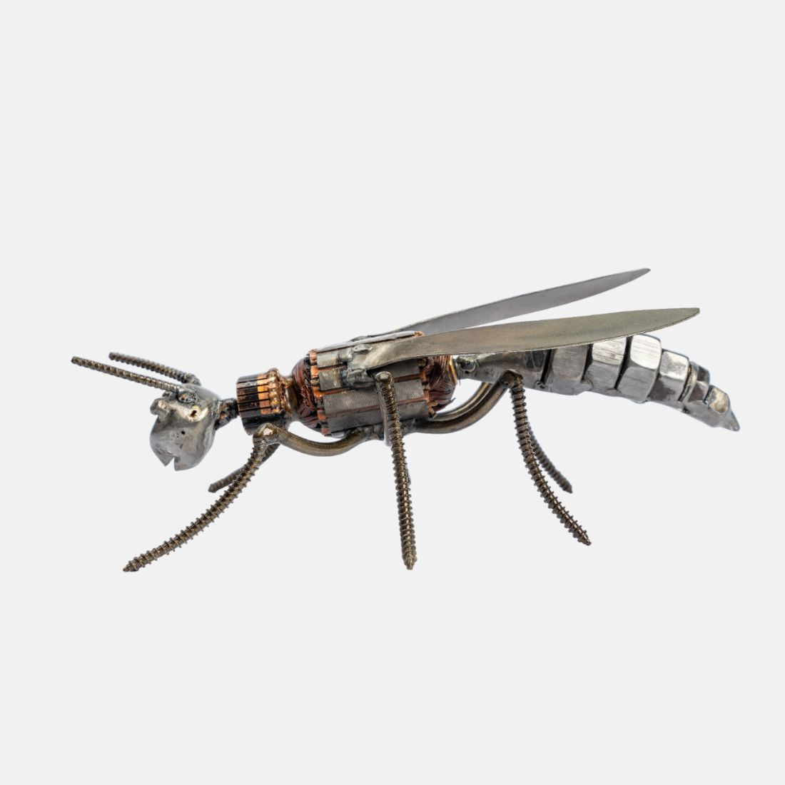Paper Weight Madeup Of Recycled Bolts In A Shape Of Wasp