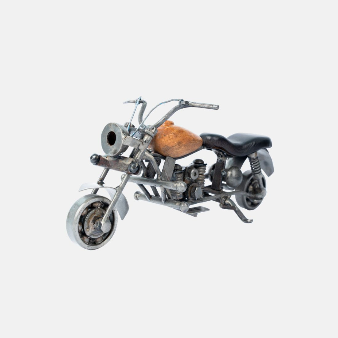 Natural Metal Finish Decorative Bike