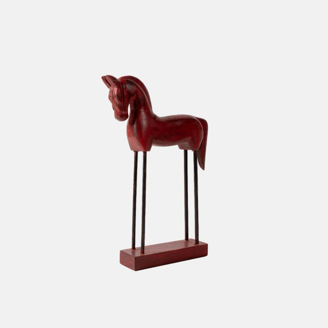 Old Teak Wood Old Indian Decorative Horse