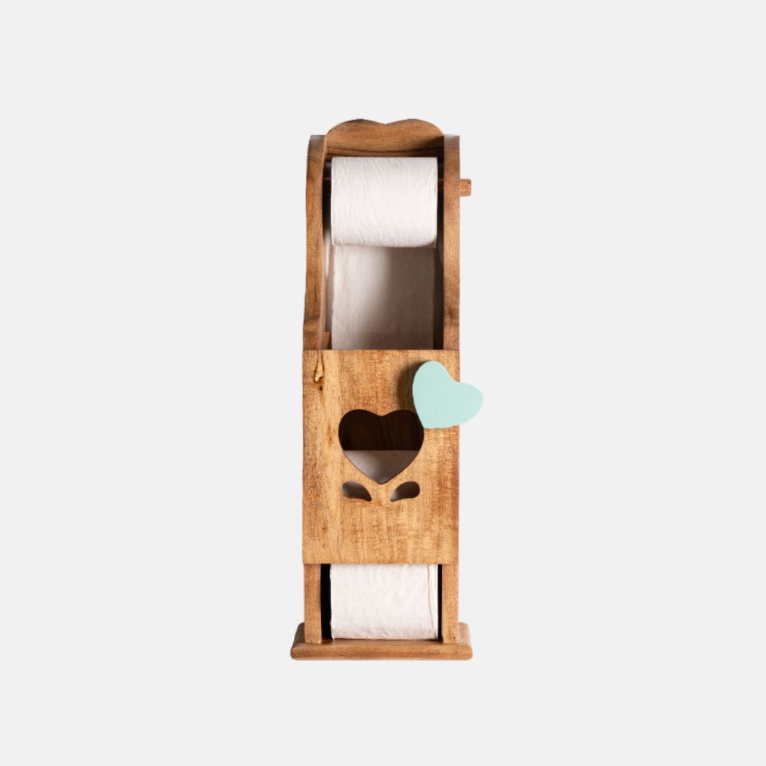 Acacia Wood Wall Mount Toilet Paper Roll Holder