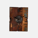 Iron And Old Reclaimed Colourful Wood Wall Clock