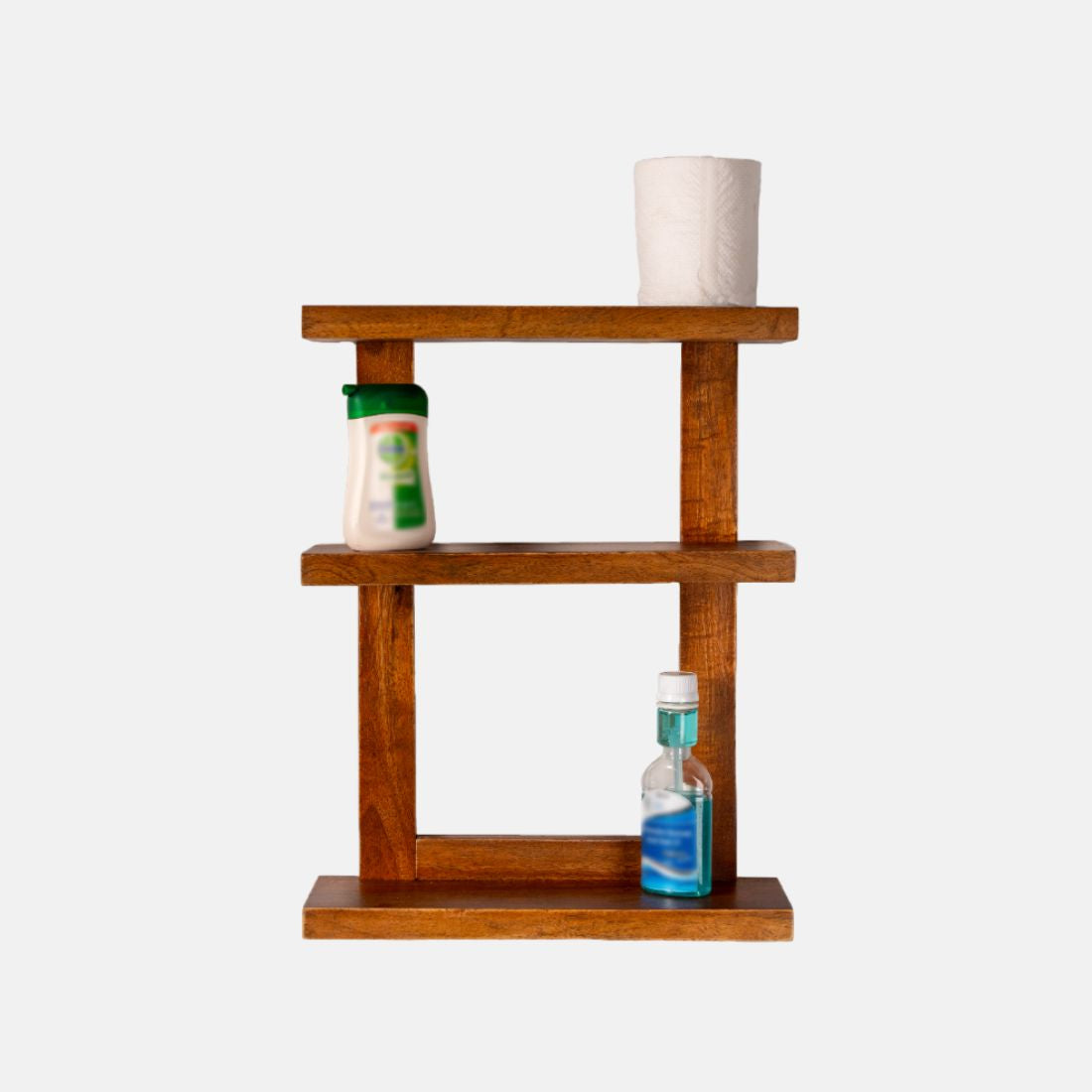Mango Wood Light Brown Wall Mount Shelf
