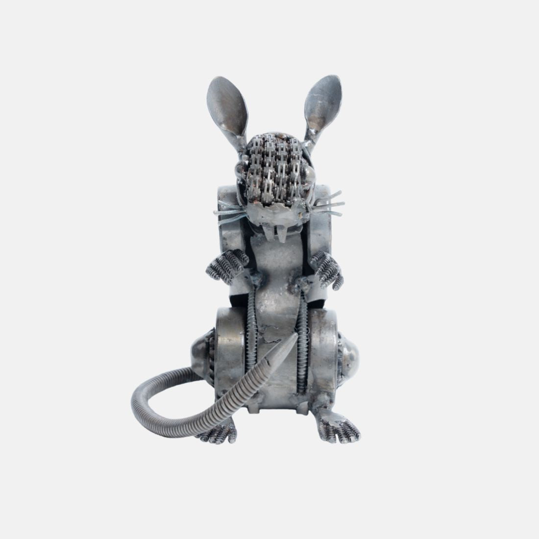 Paper Weight Made Up Of Recycled Metal shape Of A Mouse.