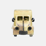 Vintage Distress White Metal Finish Garbage Truck Storage