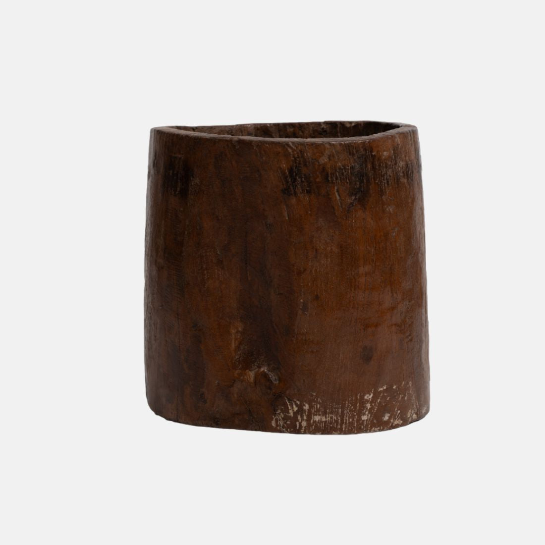 Old indian Barte pot made up of Old Teak Wood