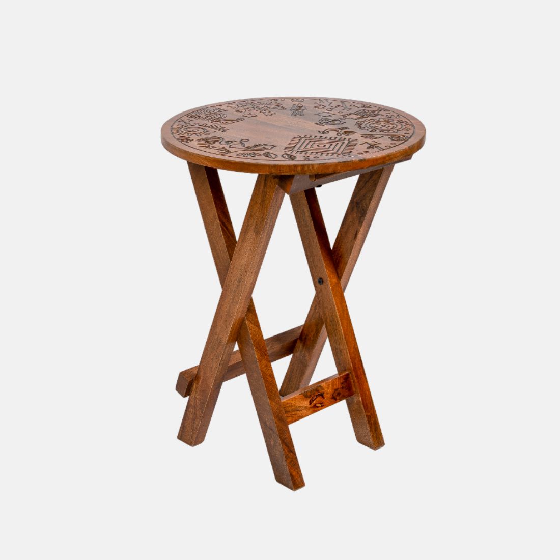 Mango Wood Honey Brown Side Table
