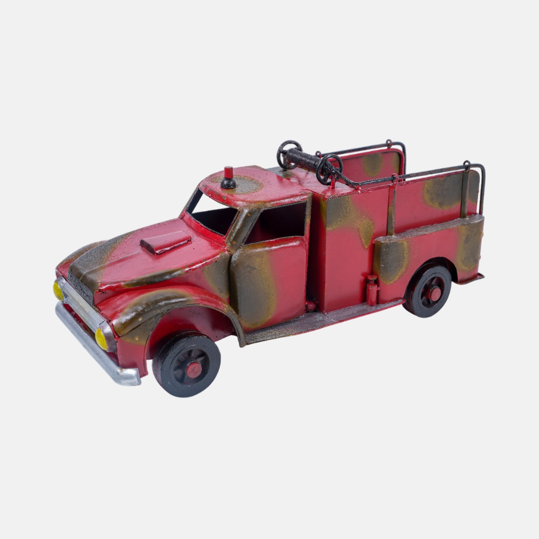Rustic And Red Metal Finish Vintage Truck