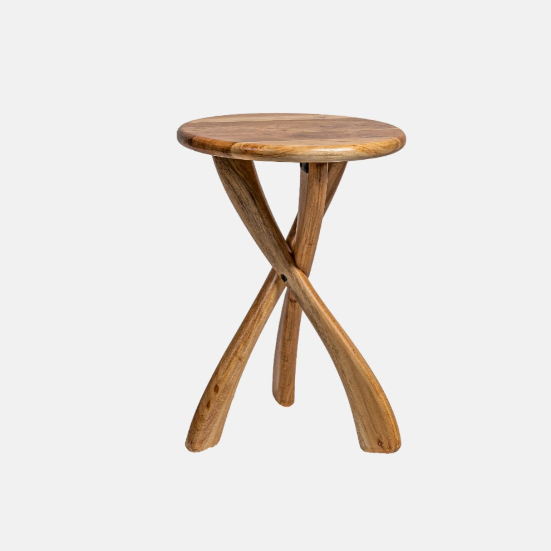 Natural Acacia Wood Side Table