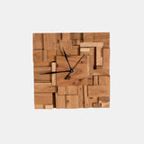 Sandblasted Acacia Natural Wood Wall Clock