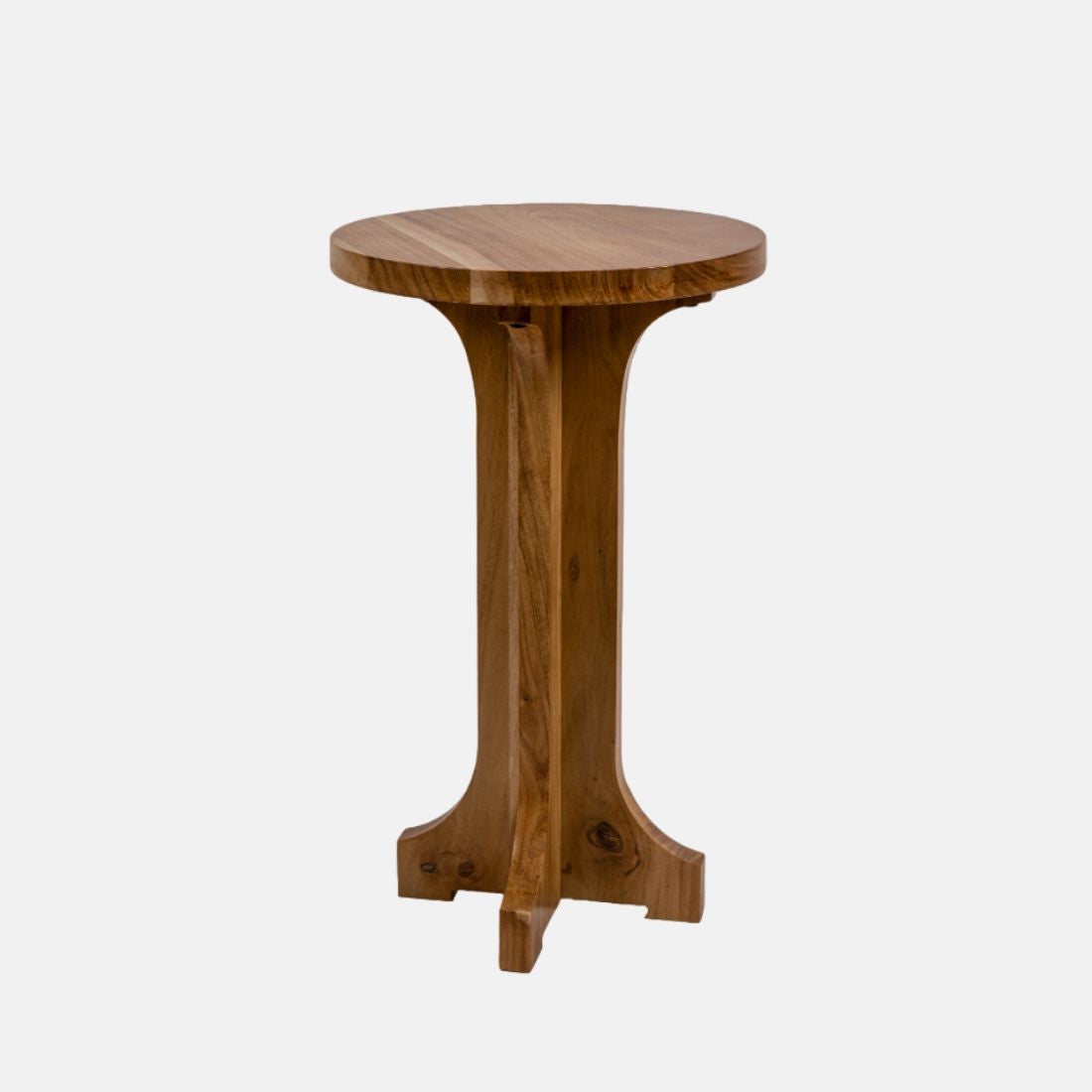Acacia Natural Wood Finish Side Table