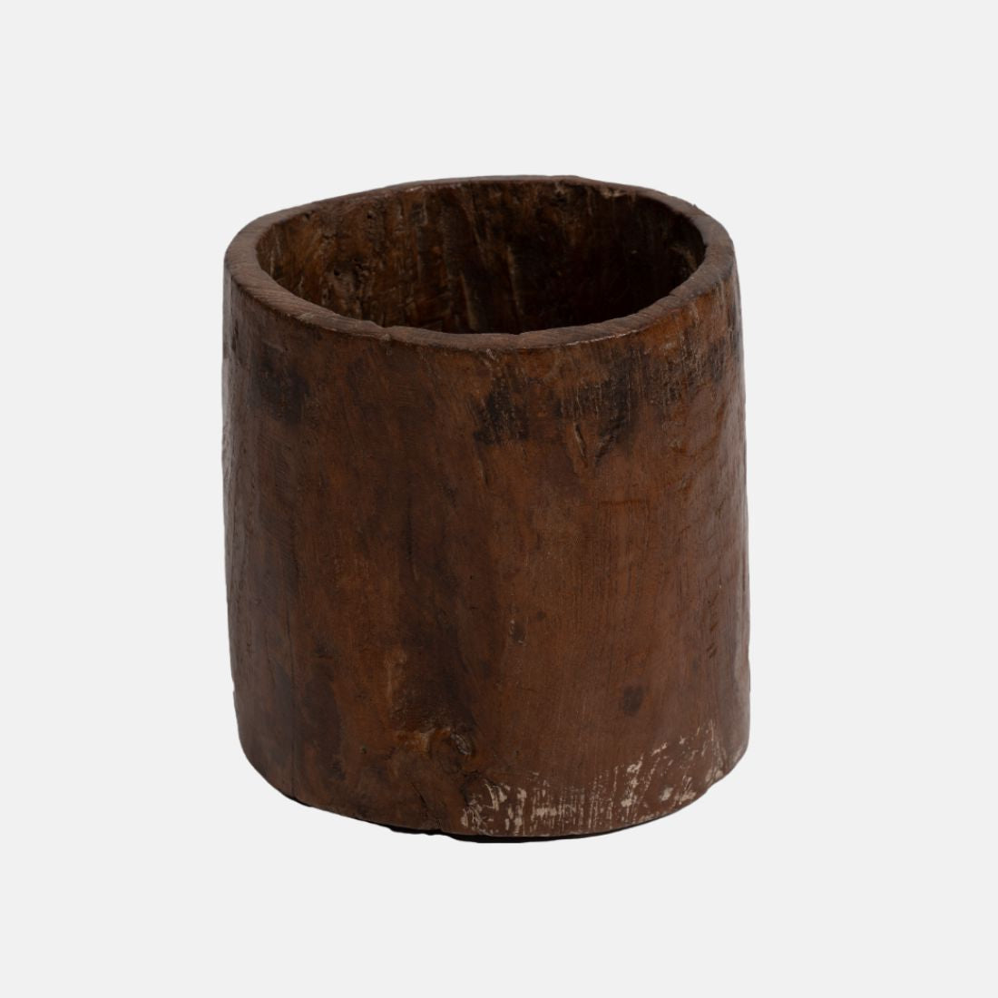 Old indian Barte pot made up of Old Teak Wood