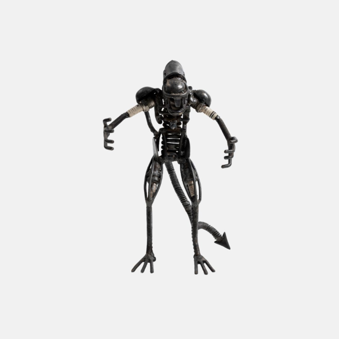 Alien Modern Home Decor Sculpture Recycled Handcrafted Metal art and Natural Iron Finish