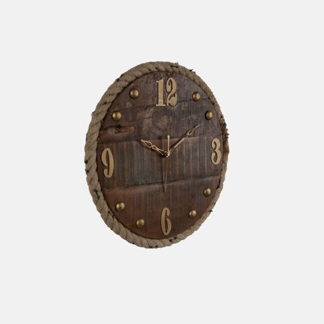 Wall Clock Made Up Of Old Reclaimed Colourful Wood