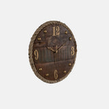 Wall Clock Made Up Of Old Reclaimed Colourful Wood