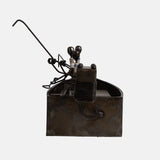 Rustic Vintage Metal Boat For Your Home Kitchen Dining Table, Tabletop And Storage Decor