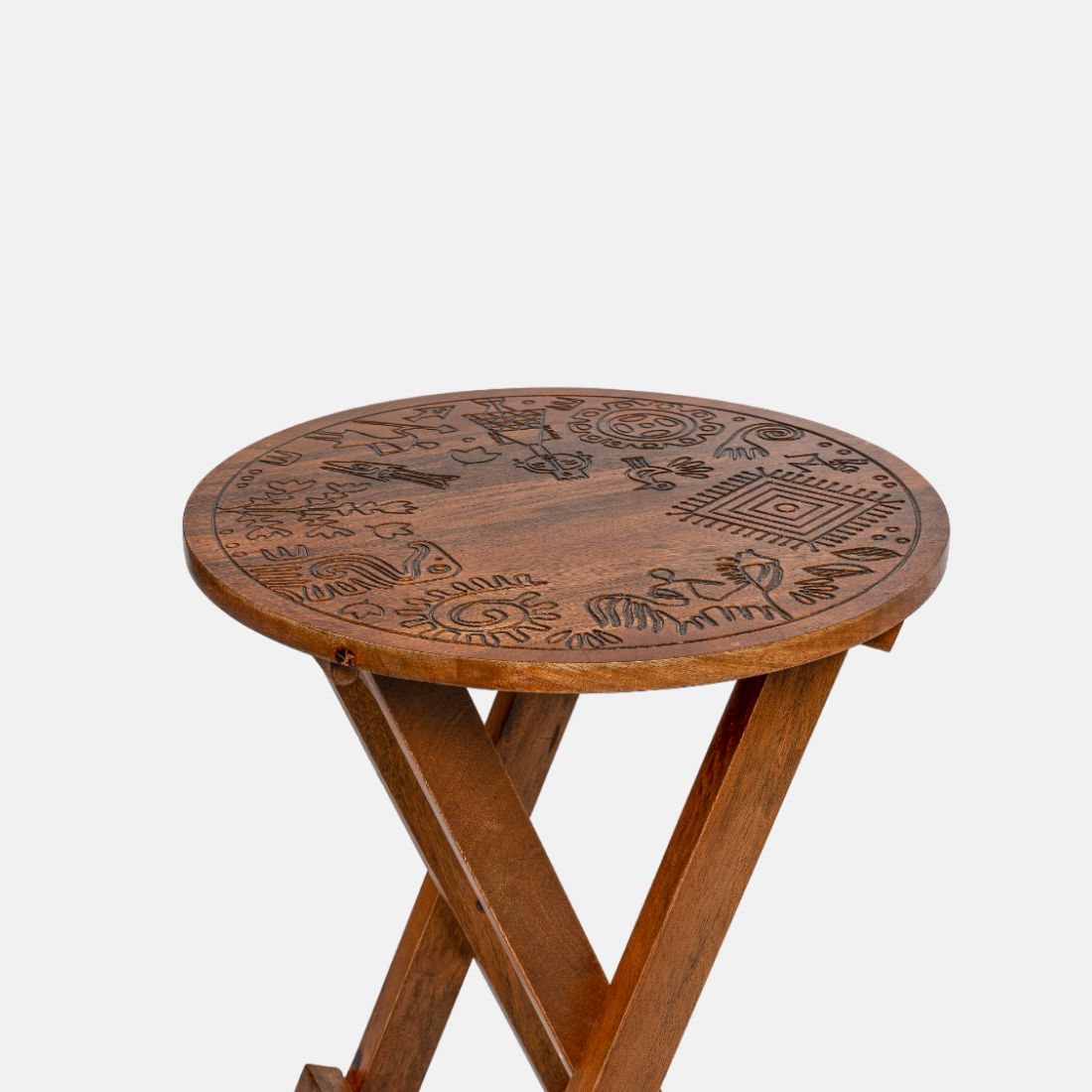 Mango Wood Honey Brown Side Table