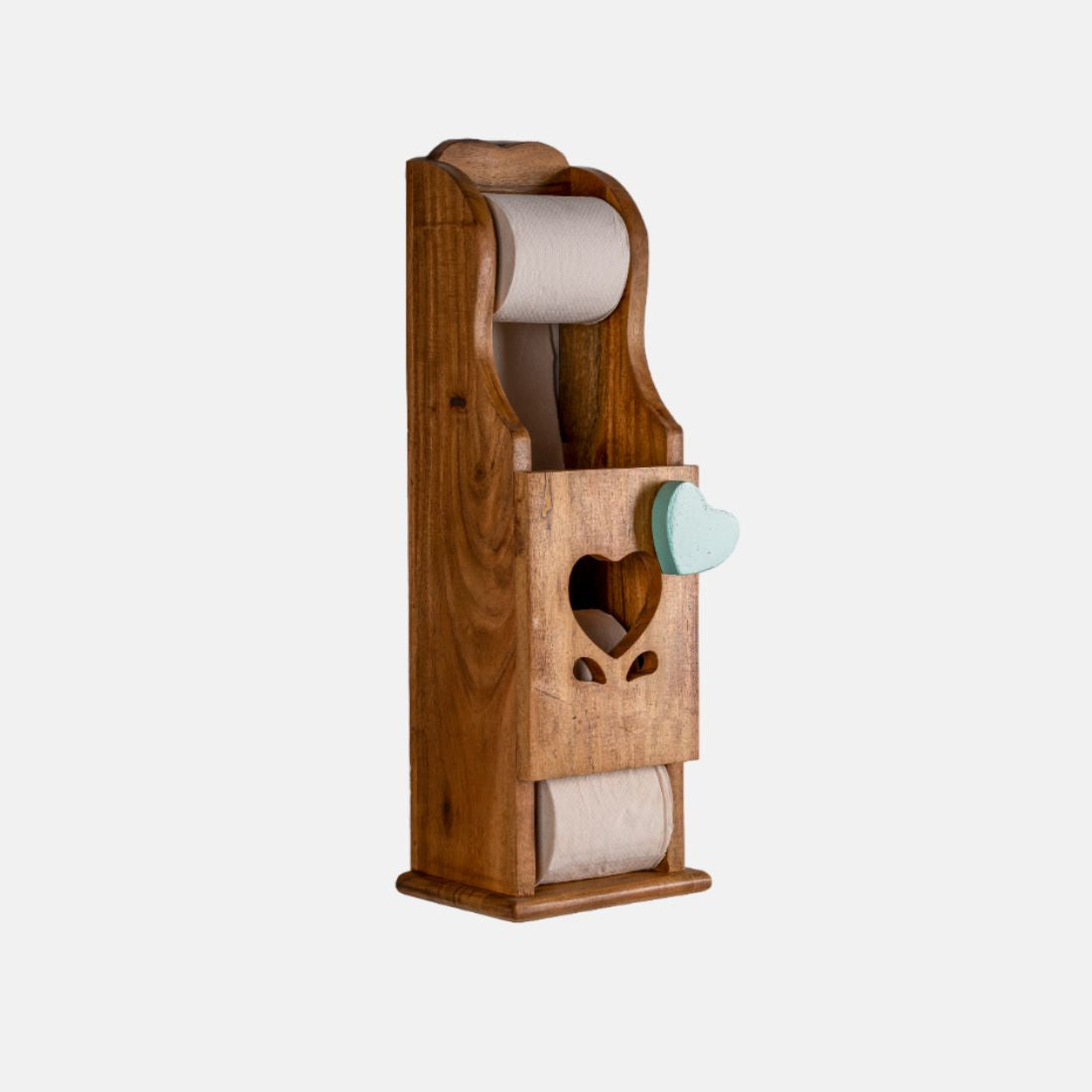 Acacia Wood Wall Mount Toilet Paper Roll Holder