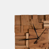 Sandblasted Acacia Natural Wood Wall Clock