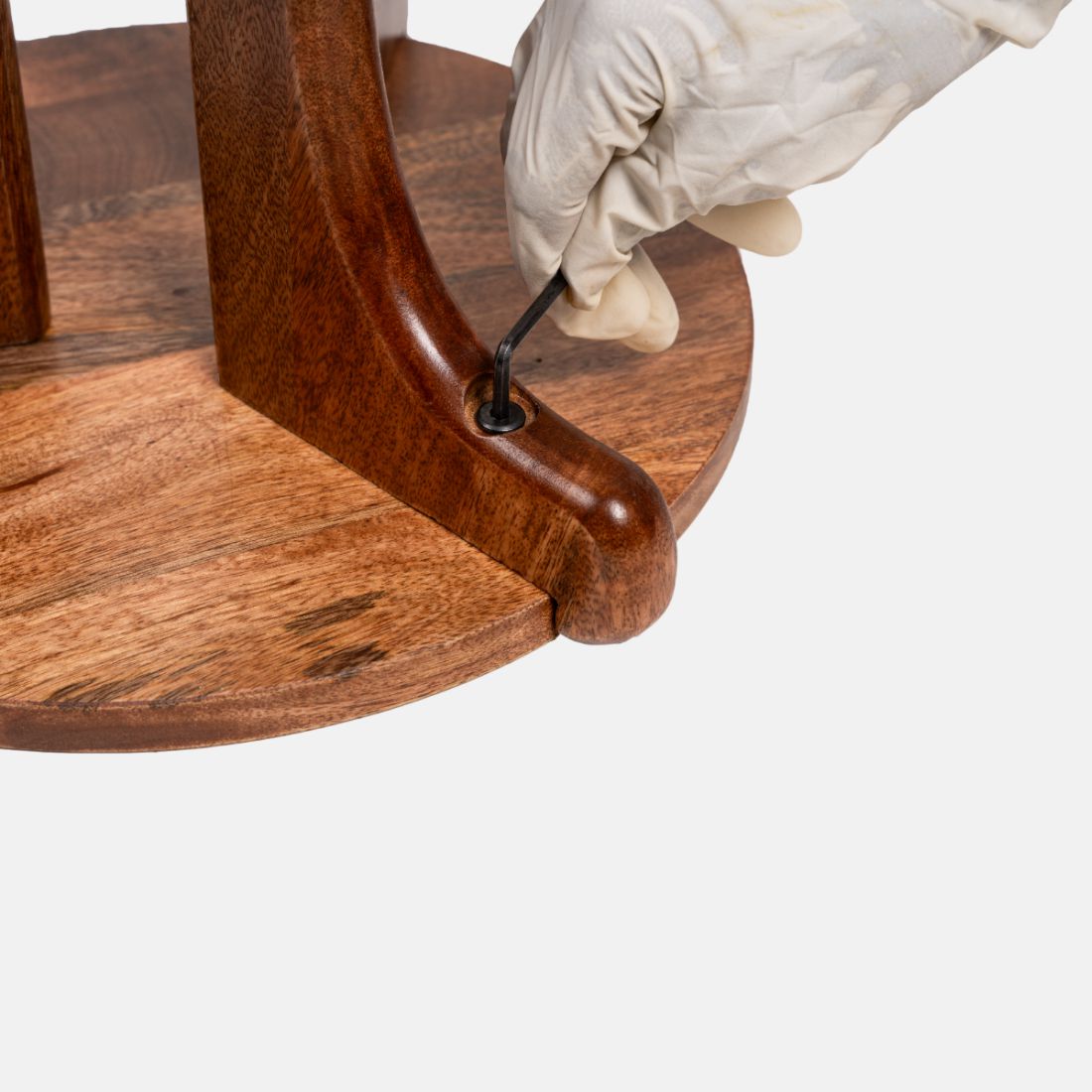 Honey Brown Mango Wood Finish Side Table Easy to Build