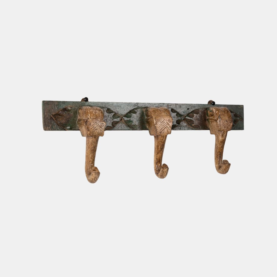 Old Teak Wood Wall Mount Elephant Trunk Hook