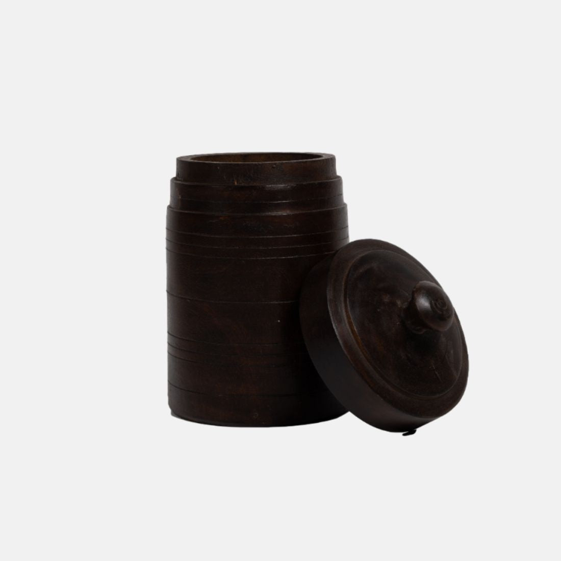 Old Teak Wood Vintage Butter Pot