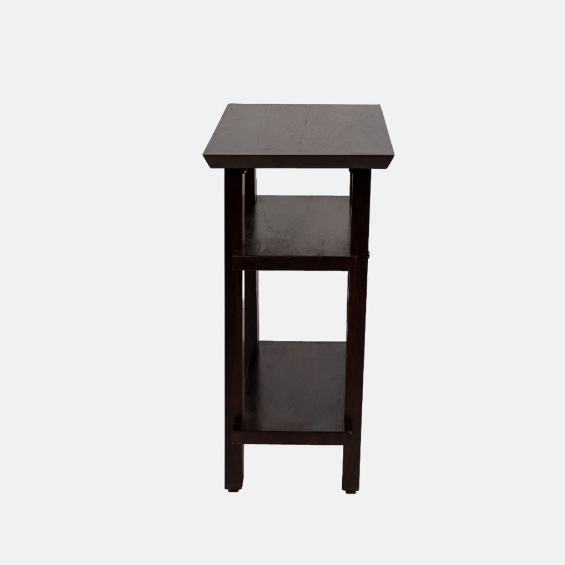 Acacia Wood Walnut Brown Side Table
