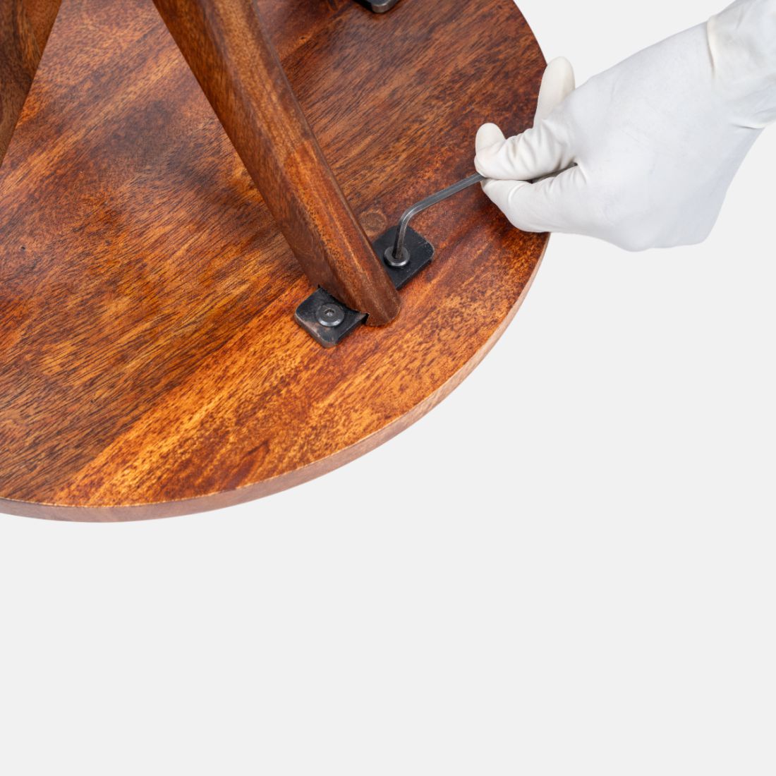 Mango Wood Honey Brown Side Table Easy to Build