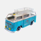 Vintage Blue And White Metal Finish Wolks Vegan Ambulance