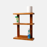 Mango Wood Light Brown Wall Mount Shelf