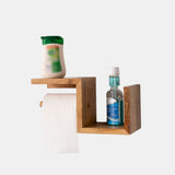 Mango Wood Wall Mount Toilet Roll Holder