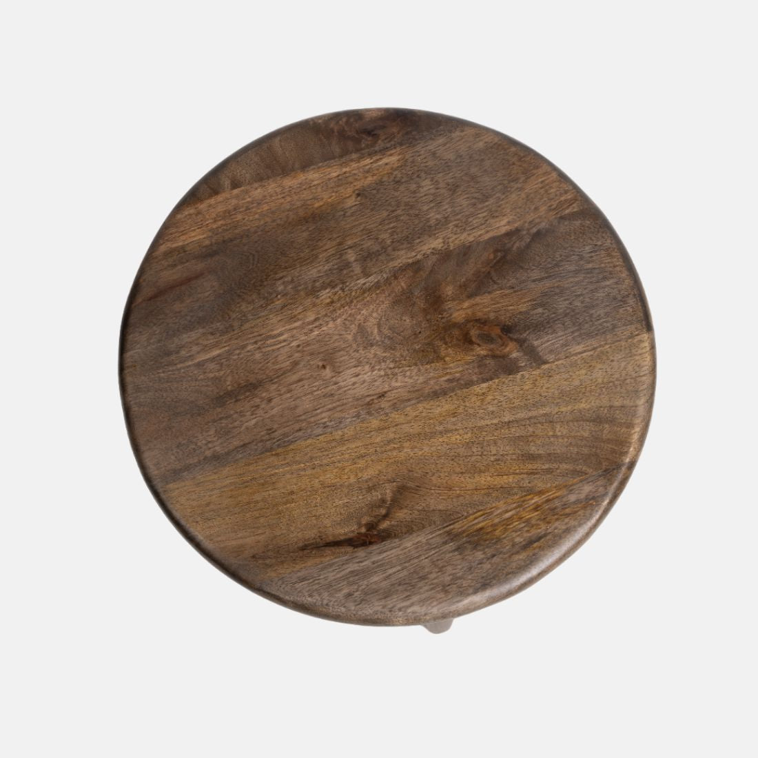 Water Base Black Mango Wood Finish Side Table