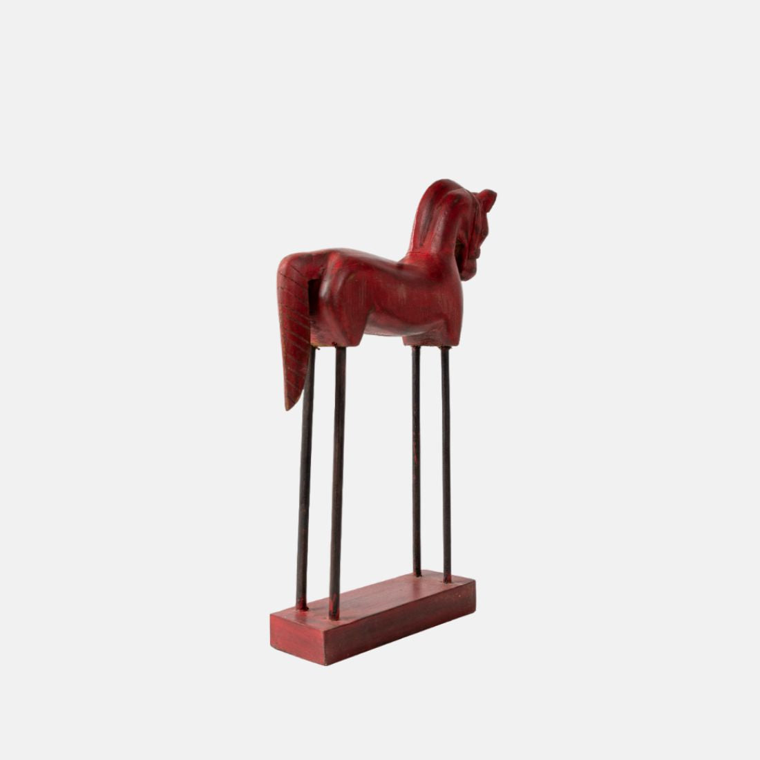 Old Teak Wood Old Indian Decorative Horse