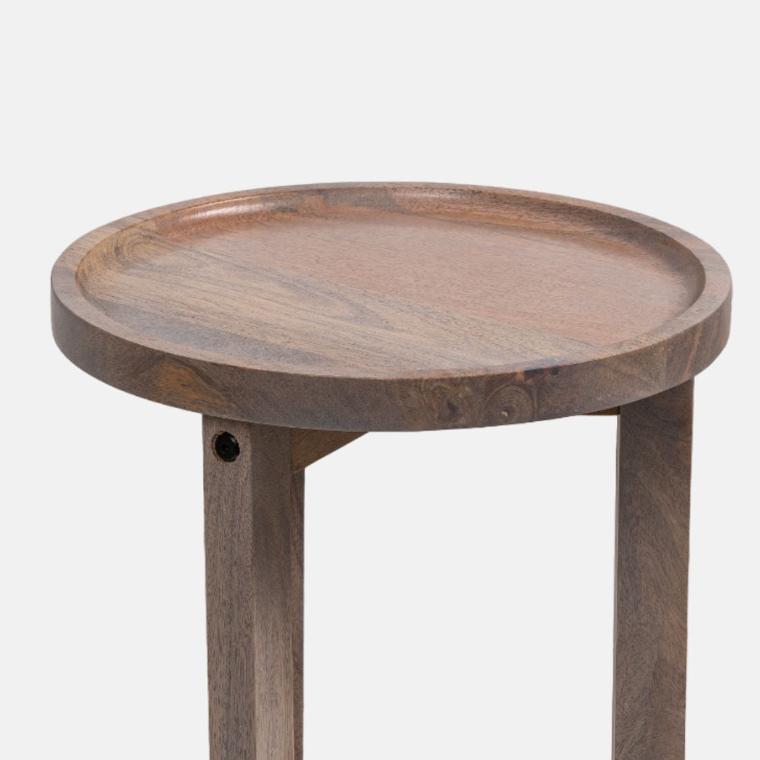 Mango Wood Smoke White Side Table
