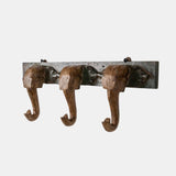 Old Teak Wood Wall Mount Elephant Trunk Hook