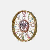 Wall Clock Madeup Of Old Moped Wheel Rim And Bicycle Gear