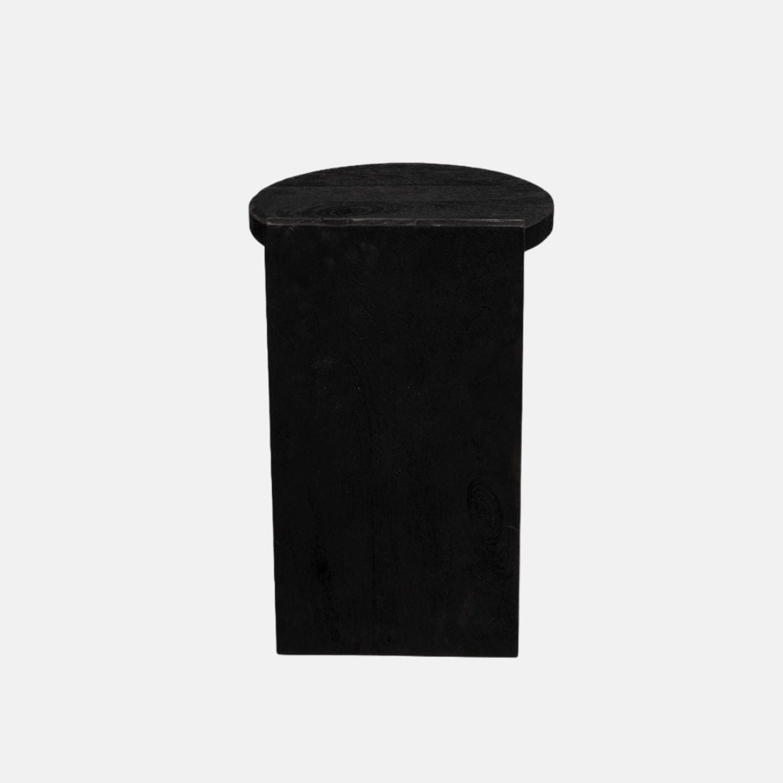 Black Sandblasted Mango Wood Finish Side Table