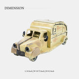 Vintage Distress White Metal Finish Garbage Truck Storage