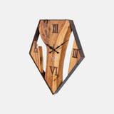 Acacia Wood And Rustic Iron Finish Wall Clock