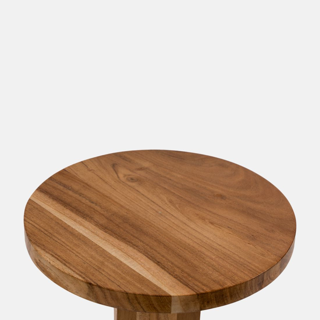 Acacia Natural Wood Finish Side Table
