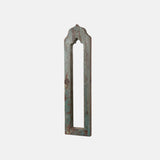 Sleek Arch Design Mirror Frame Made Up Of Old Reclaimed Colorful Wood