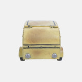 Vintage Distress White Metal Finish Garbage Truck Storage