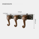 Old Teak Wood Wall Mount Elephant Trunk Hook