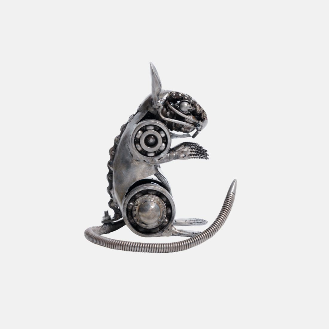Paper Weight Made Up Of Recycled Metal shape Of A Mouse.