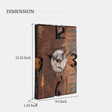 Iron And Old Reclaimed Colourful Wood Wall Clock